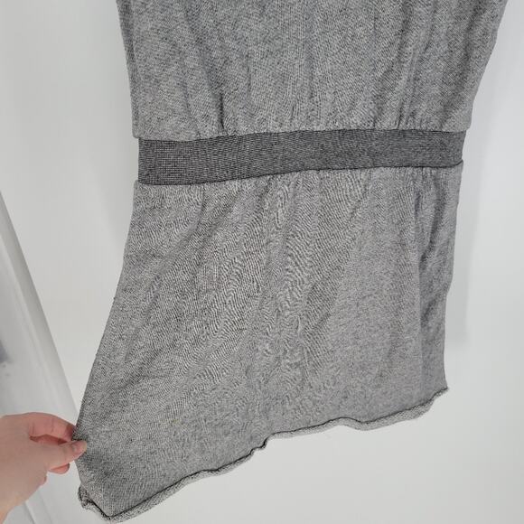 ATM Anthony Thomas Melillo Grey Short Sleeve Hooded Sweater Mini Dress M - Picture 3 of 6
